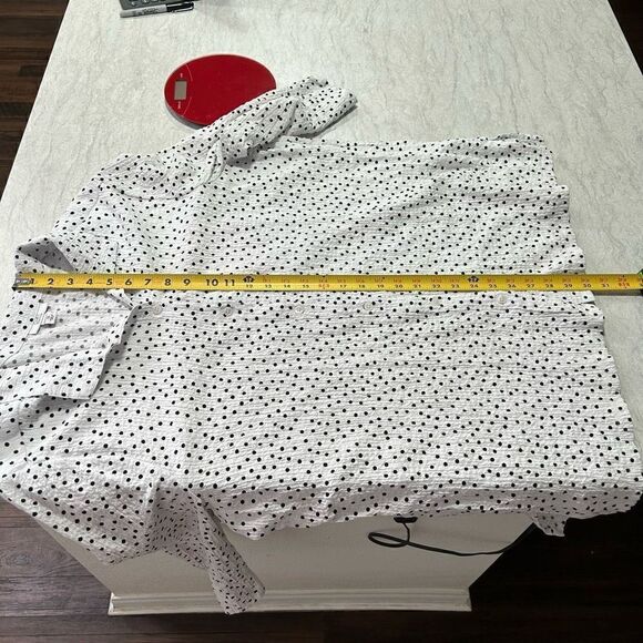 Croft & Barrow Women’s White Black Polka Dot Button Front Inner Tank Top Size 3X - Picture 11 of 13
